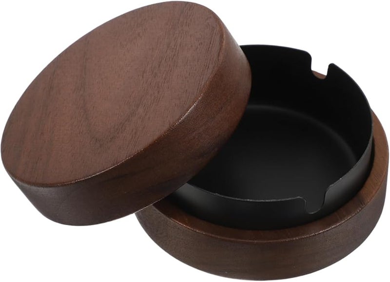 حاوية منافض سجائر من الفولاذ المقاوم للصدأ للمكتب والمنزل سهلة التنظيف تحافظ على نظافة أسطح الطاولات - Image 1